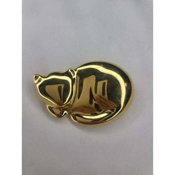 Broche Vintage Liz Claiborne - Métal Doré - Occasion - Bijou Rétro